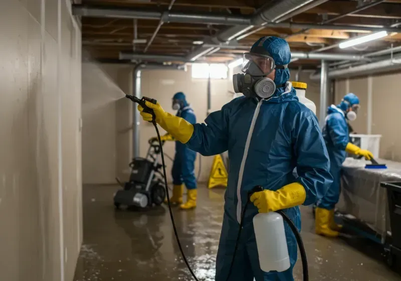 Basement Sanitization and Antimicrobial Treatment process in Holbrook, AZ